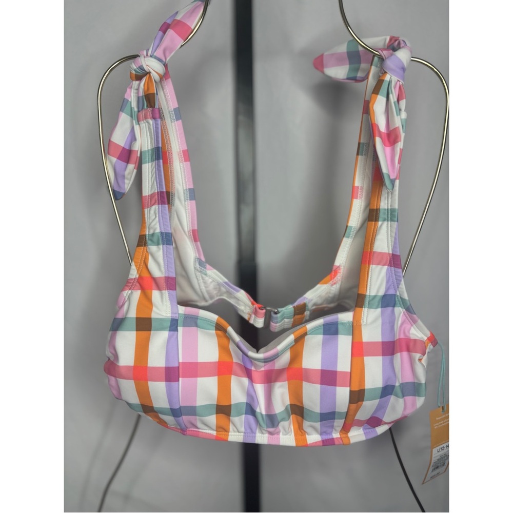 Colorful Kona Sol Plaid Women's swim top